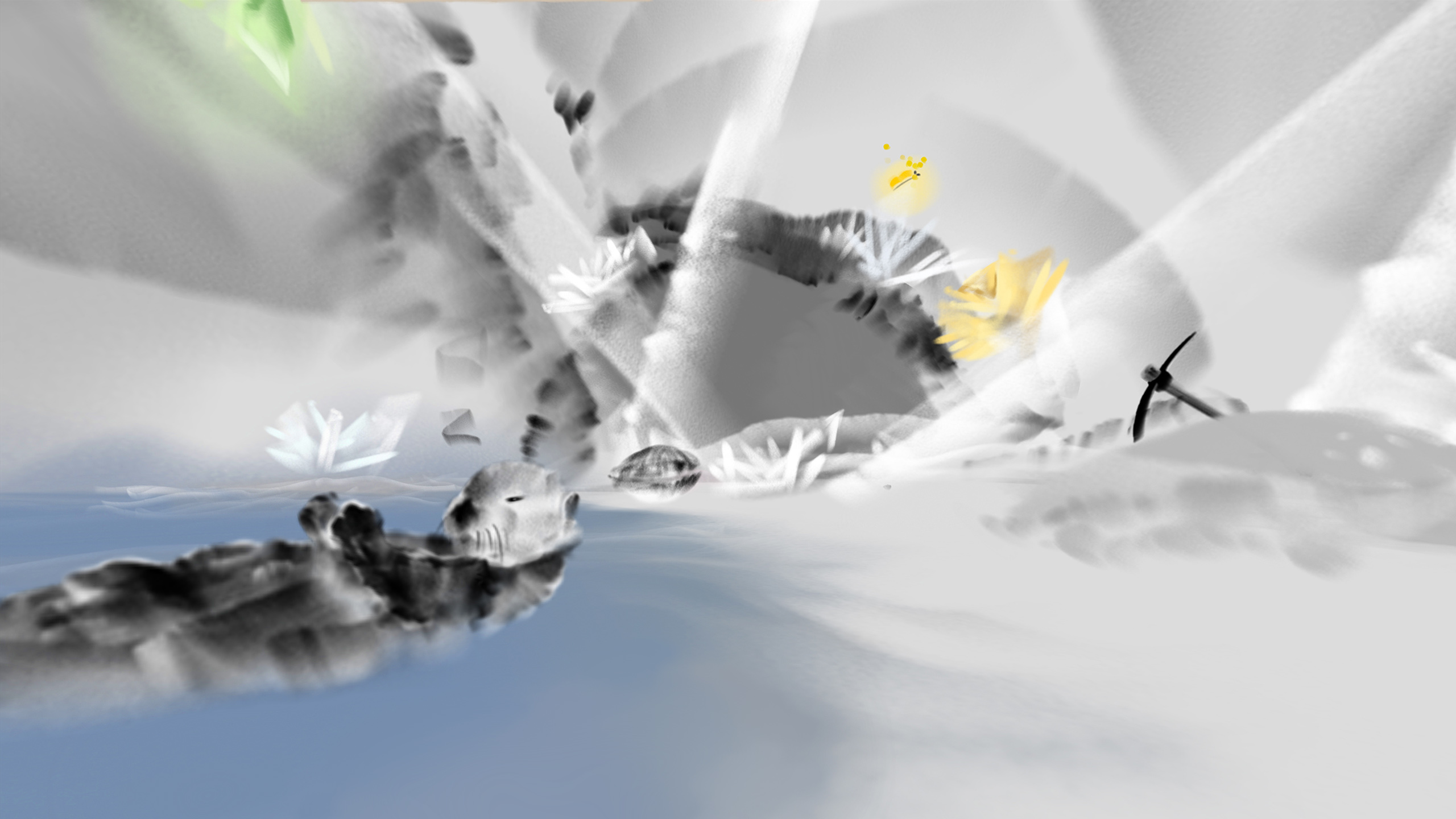 Sea otter scene from Mirages of Winter